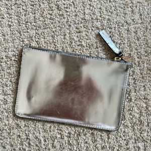 Clare V. Wallet clutch in silver metallic